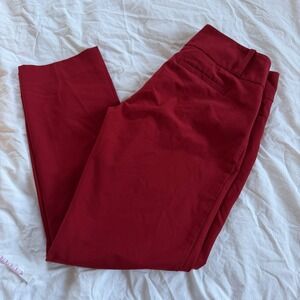 LOFT Drew Red Trouser Pants Size 2 Bootcut Career Work Holiday